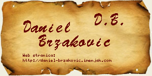 Daniel Brzaković vizit kartica